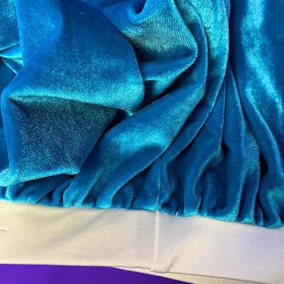 Skate/Dance (Child/Jr) Skirt AquaVelvet Peplum New - Picture 8 of 8